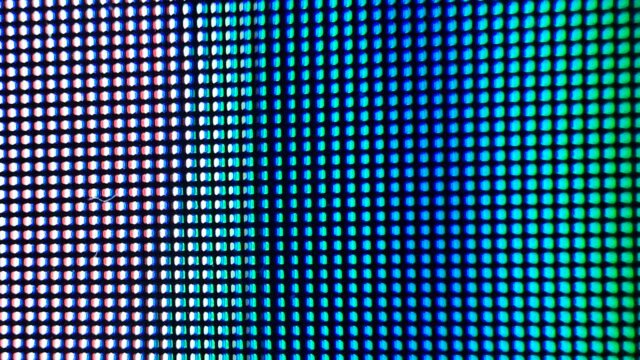Макроснимка на пикселите на OLED екрана на телевизор LG C1