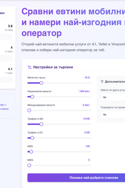 Сравнение на мобилни планове в България