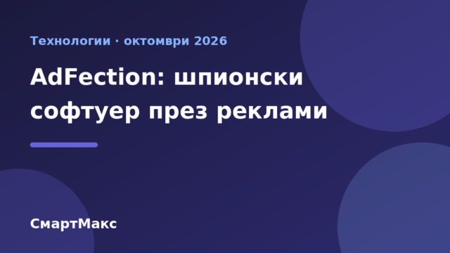 Илюстрация на СмартМакс за AdFection – шпионски софтуер, доставян през онлайн реклами