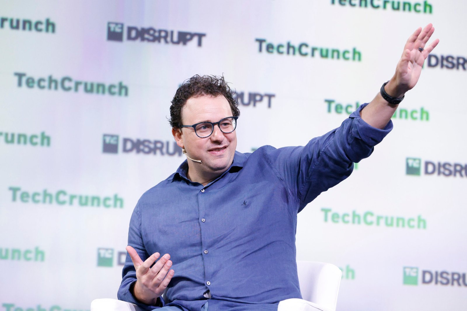 Дарио Амодей, изпълнителен директор на Anthropic, говори на TechCrunch Disrupt 2023