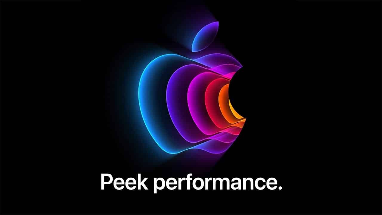 Лого на Apple със слогана Peek performance