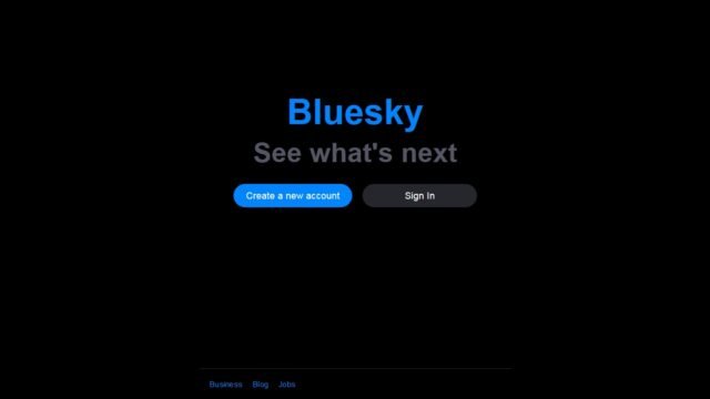 Bluesky на компютърен екран