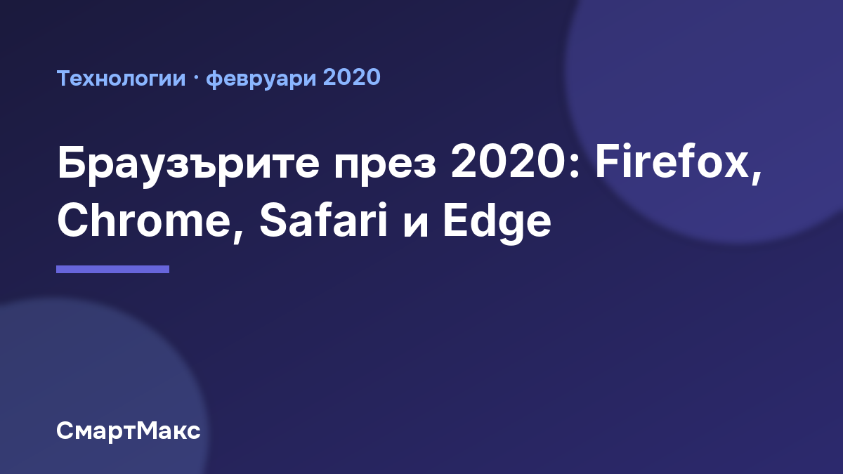 Заглавна карта: браузърите Firefox, Chrome, Safari и Edge