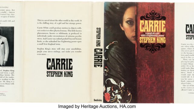 Корицата на първото издание на романа „Carrie“ от Стивън Кинг – основата на сериала Carrie на Prime Video