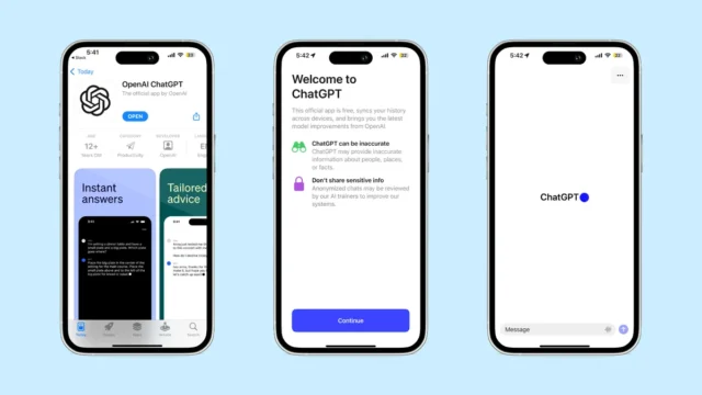 Екран на приложението ChatGPT за iPhone