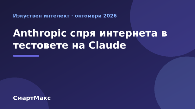 Илюстрация: Anthropic спря интернета в тестовете на Claude