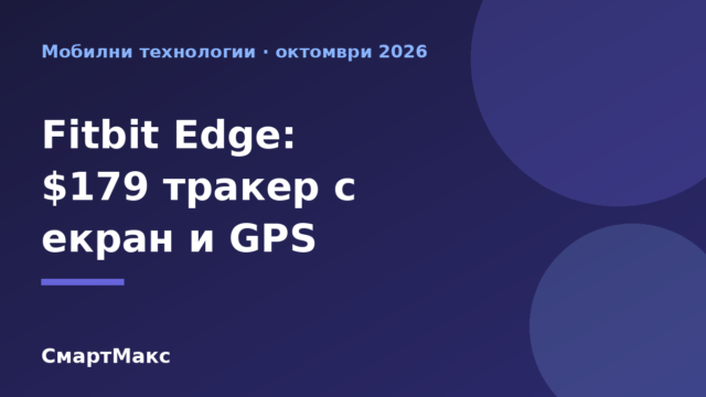 Илюстрация за Fitbit Edge – тракер с екран и GPS за $179
