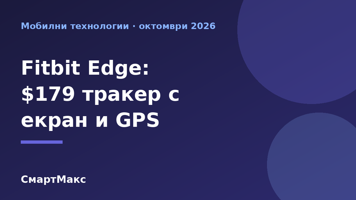 Илюстрация за Fitbit Edge – тракер с екран и GPS за $179