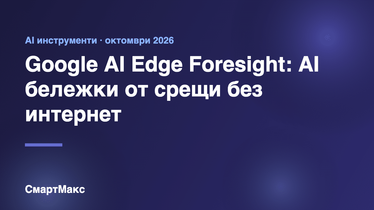 Илюстрация за Google AI Edge Foresight – офлайн AI бележки от срещи за Mac