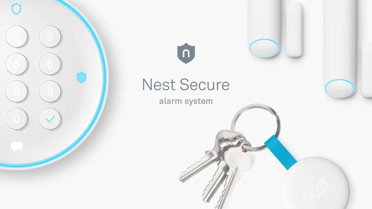 Алармена система Google Nest Secure с клавиатура, датчици и ключодържател