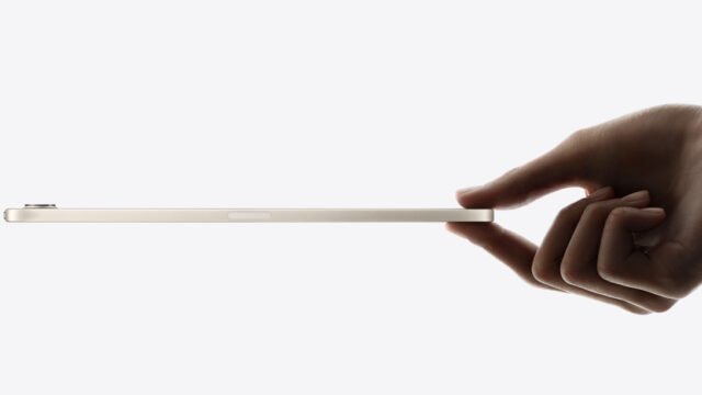 Новият iPad mini с 8,5-инчов OLED дисплей, видян отстрани – корпус с дебелина 5,4 mm