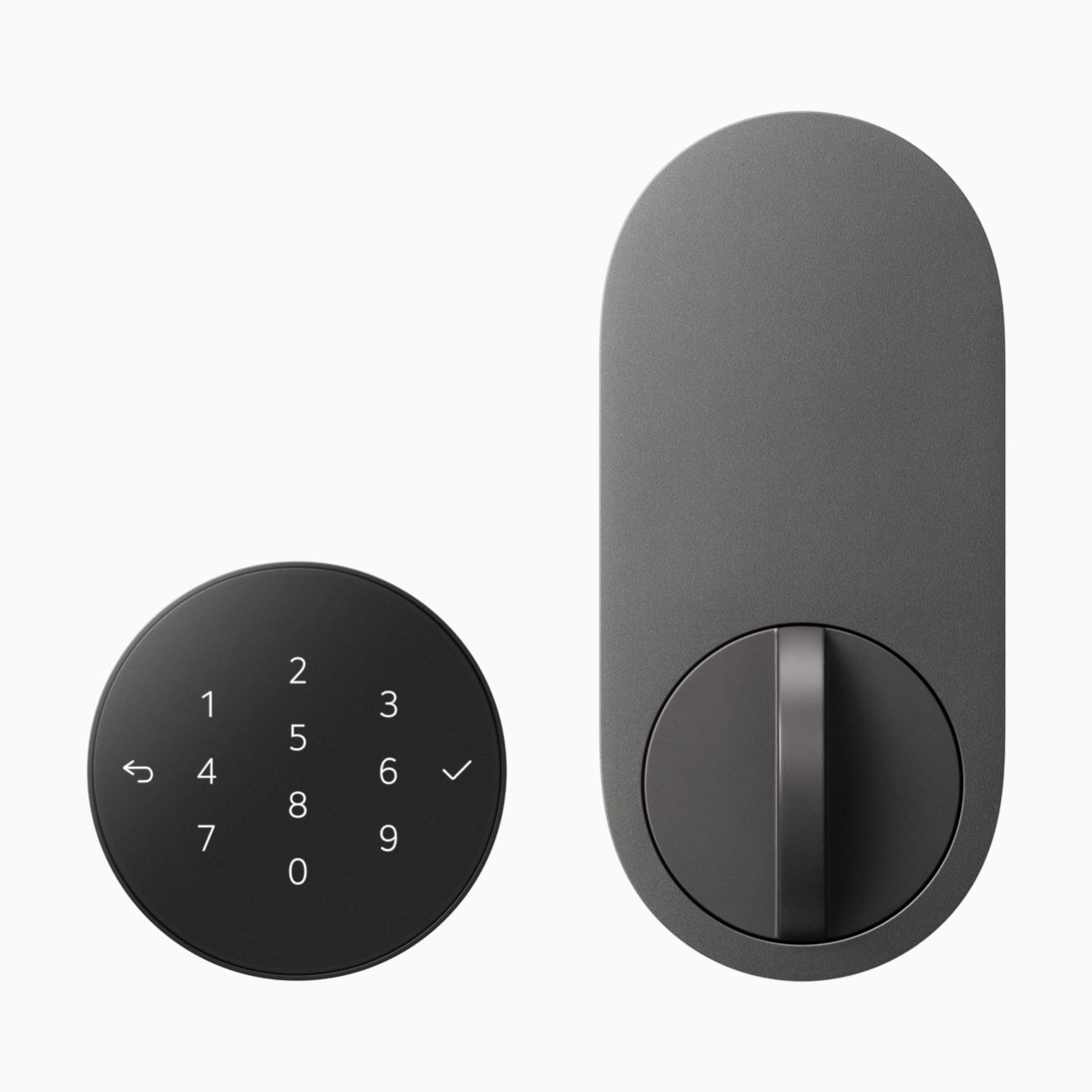 LG Smart Deadbolt Lock с клавиатура и вътрешен модул в цвят Essence Graphite