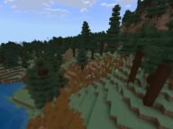 Кадър от Minecraft с тайга и езеро – играта идва на Nintendo Switch 2