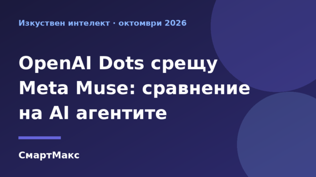 Илюстрация: сравнение на AI агентите OpenAI Dots и Meta Muse