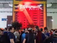 Щанд на Cyberpunk 2077 на гейминг изложение
