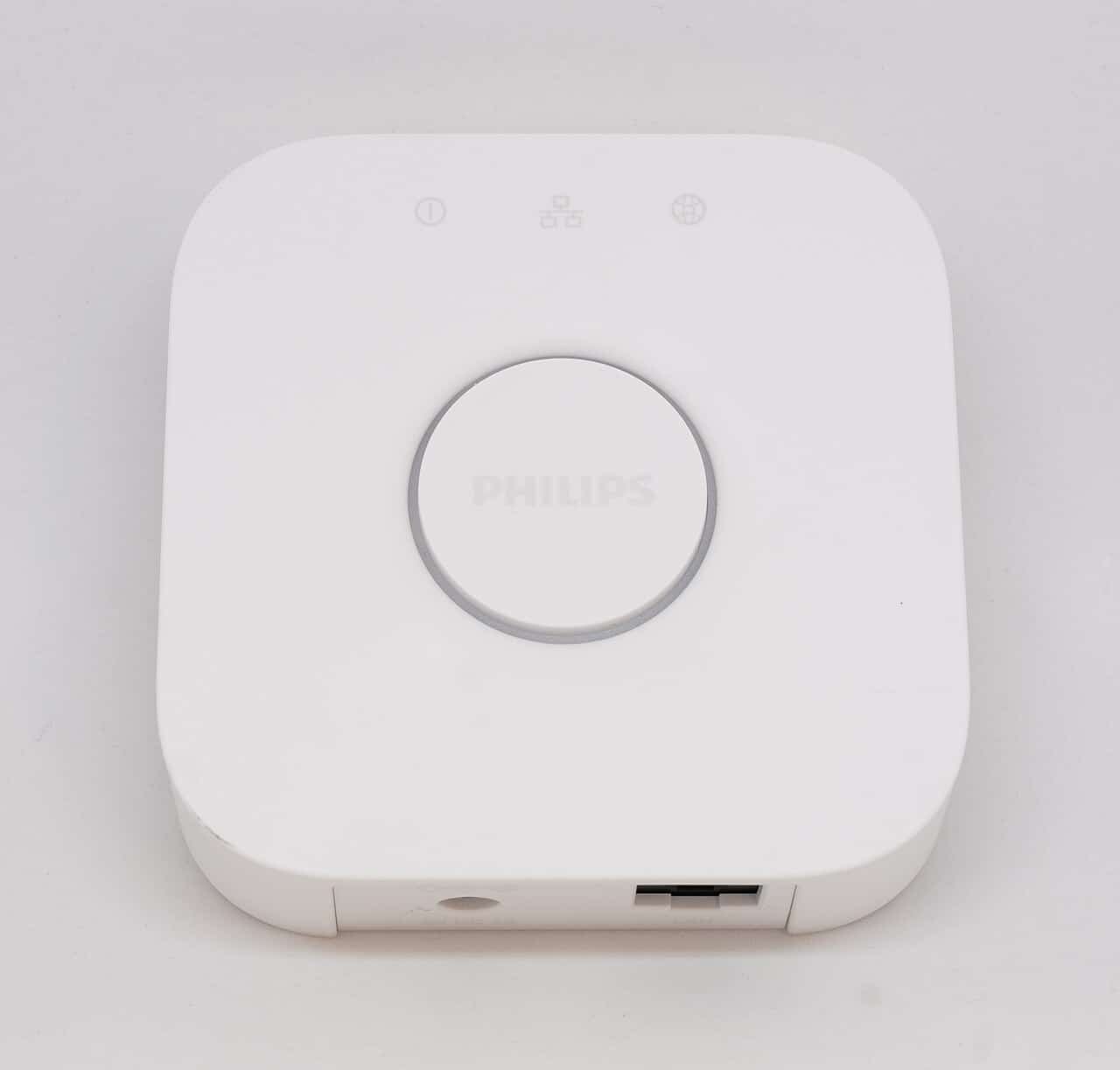 Хъбът Philips Hue Bridge отгоре