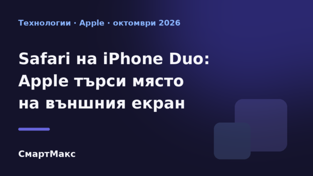 Илюстрация към новината за Safari на iPhone Duo и външния екран