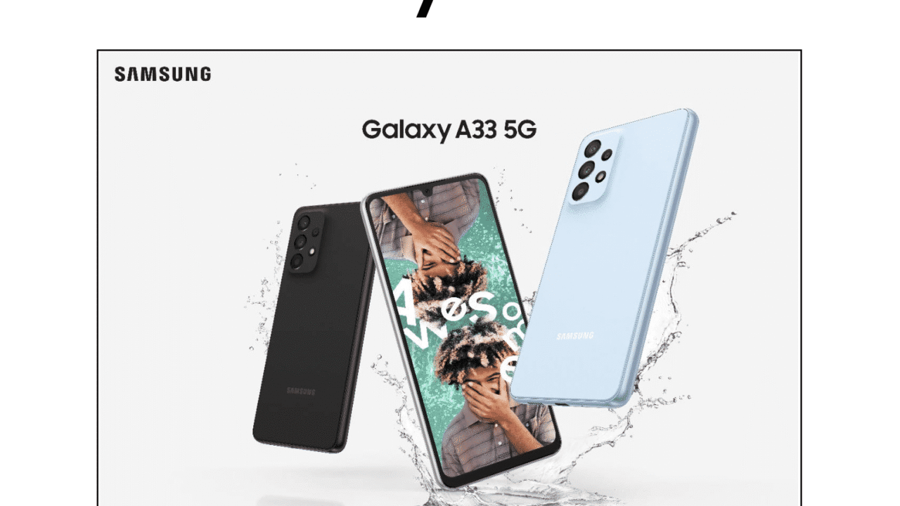 Рендер на Samsung Galaxy A33 5G, публикуван преди официалното представяне