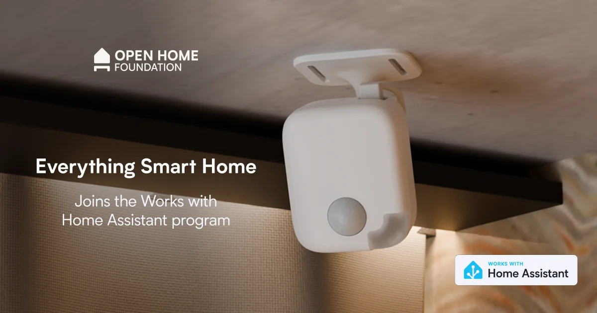 Сензор за присъствие Everything Presence Pro на тавана с отличието Works with Home Assistant