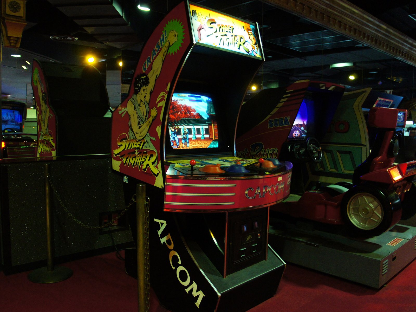 Аркаден автомат на оригиналната игра Street Fighter на Capcom