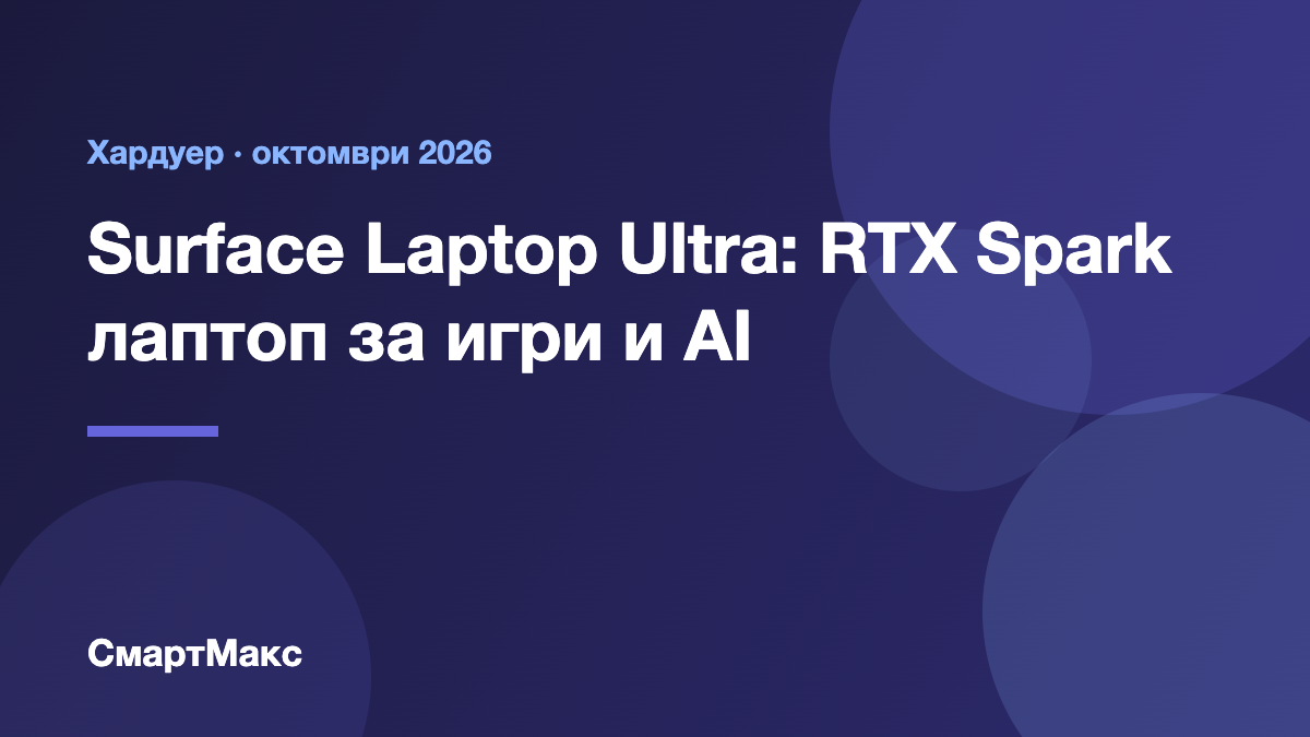 Заглавна илюстрация: Surface Laptop Ultra – лаптоп с NVIDIA RTX Spark за игри и AI