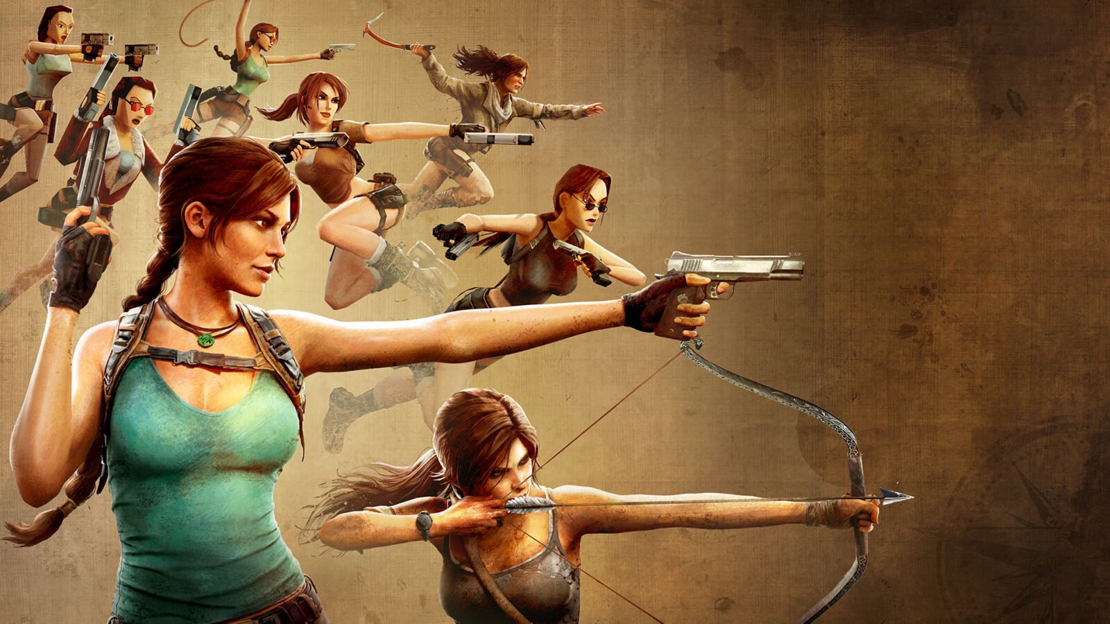 Лара Крофт през годините – от оригиналната Tomb Raider до Survivor трилогията, юбилеен арт за 30 години