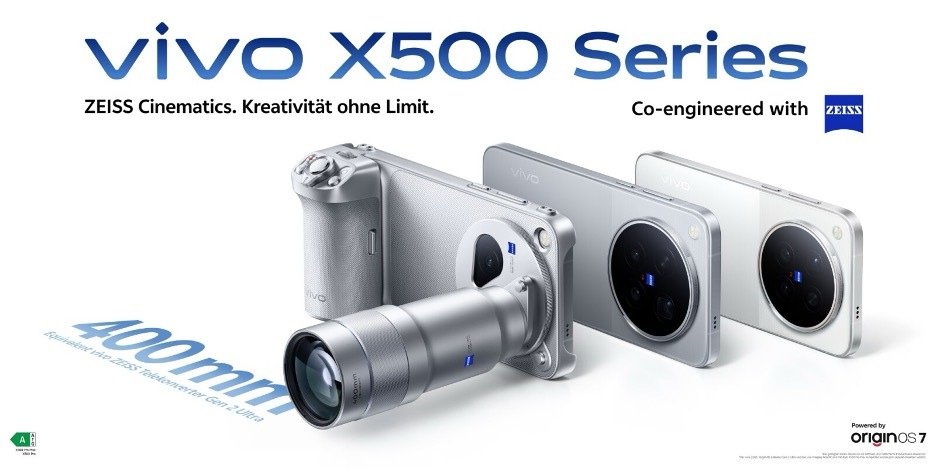 Смартфоните vivo X500 Pro и X500 Pro Max и телеконверторът ZEISS Telephoto Extender Gen 2 Ultra