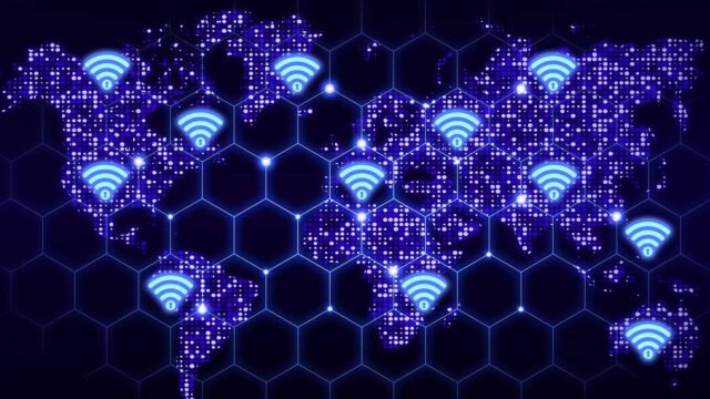 Илюстрация на Wi-Fi мрежа и уязвимости в сигурността