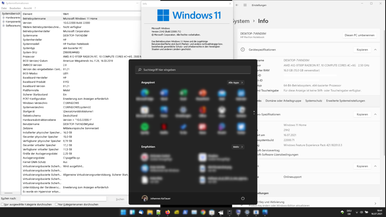 Работен плот на Windows 11 с меню „Старт“ – Smart App Control след KB5127648