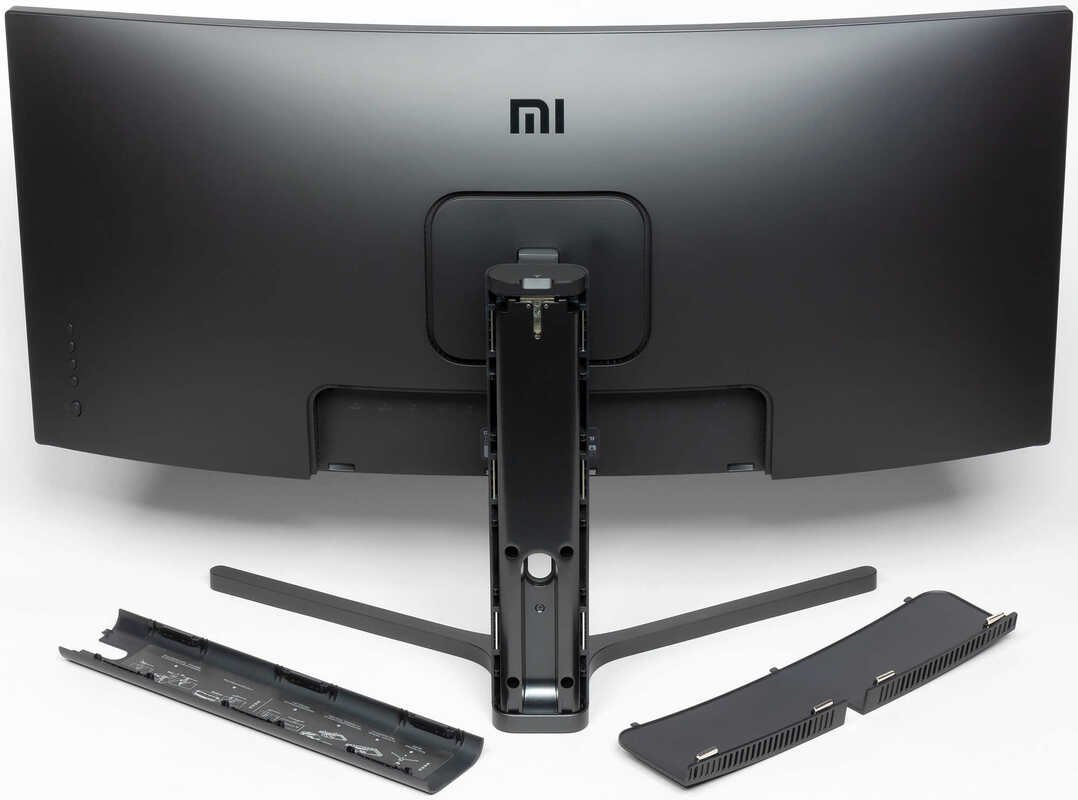 Гръб и стойка на монитора Xiaomi Mi Curved Gaming Monitor