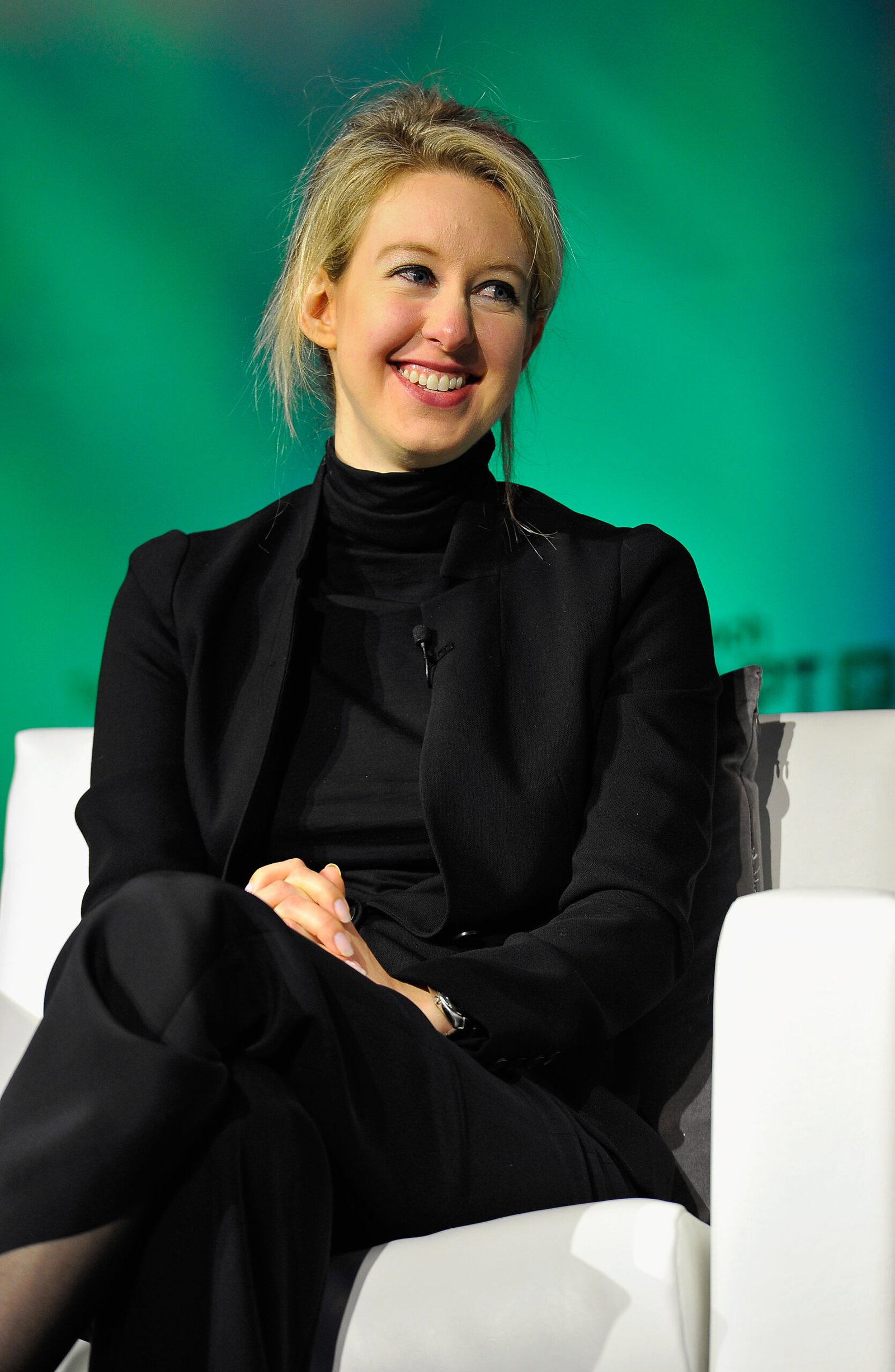 Елизабет Холмс, основателка на Theranos, на сцената на TechCrunch Disrupt през 2014 г.
